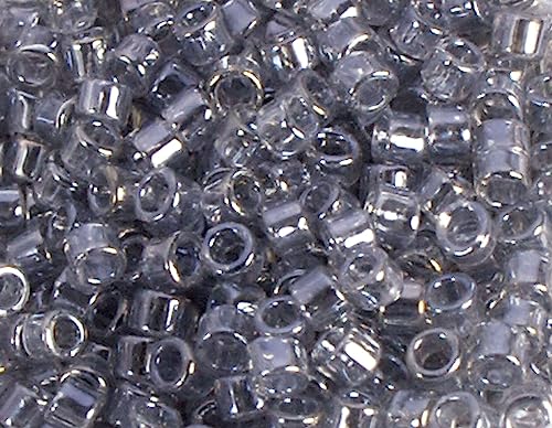 Japanische Perlen Zylinder Schatz glänzend grau 3,3 mm.8/0 100 g. von Toho