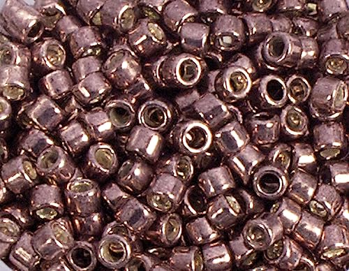 Japanische Perlen Zylinder Schatz verzinkt Bronze 1,8mm.11/0 100gr. von Toho