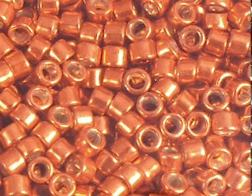 Japanische Perlen Zylinder Schatz verzinkt rot 3,3mm.8/0 100gr. von INNSPIRO