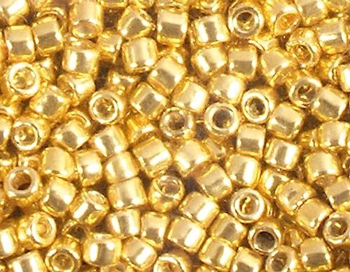 Japanische Perlen Zylinder Schatz verzinkt vergoldet 1,8 mm.11/0 100 g. von INNSPIRO