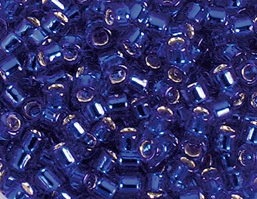 Japanische Perlen Zylinder Treasure Silber Marineblau 3,3mm.8/0 100gr. Japanische Perlen Zylinder Treasure Silber Marineblau 3,3mm.8/0 100gr. von Toho