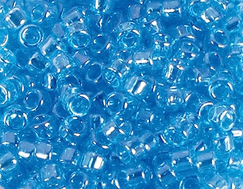 Japanische Perlen Zylinder Treasure glänzend blau 1,8mm.11/0 100gr. von Toho