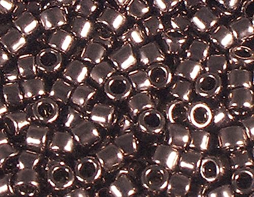 Japanische Perlen Zylinder Treasure verzinkt Burgund 1,8mm.11/0 100gr. von INNSPIRO