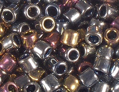 Japanische Perlen Zylinder Treasure verzinkt mehrfarbig 1,8mm.11/0 100gr. von Toho