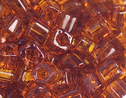 Japanische Perlen aus transparentem Bronze, 4 mm, 100 g. von Toho