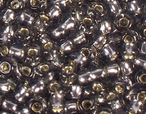 Japanische Rocaille-Perlen, Silber, Grau, 2,2 mm, 11/0, 100 g. von INNSPIRO