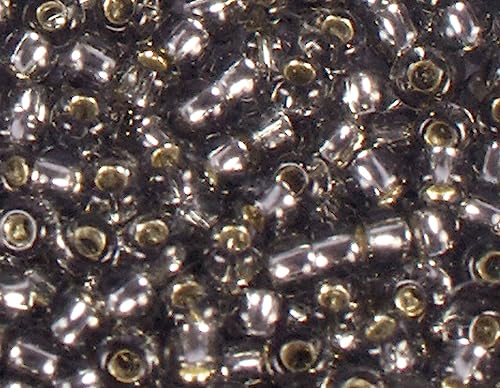Japanische Rocaille-Perlen, Silber, Grau, 2,2 mm, 11/0, 100 g. von Toho