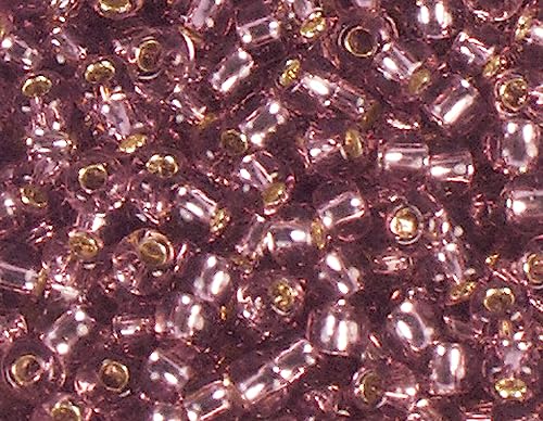 Japanische Rocaille-Perlen, Silber, Lila, 2,2 mm, 11/0, 100 g. von Toho