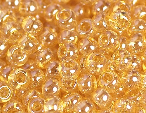 Japanische Rocaille-Perlen, glänzend, Orange, 2,2 mm, 11/0, 100 g. von INNSPIRO