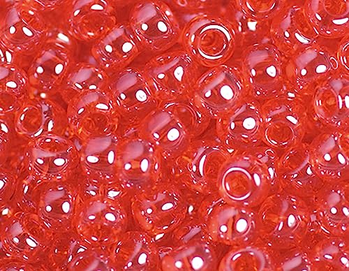 Japanische Rocaille-Perlen, glänzend, Rot, 2,2 mm, 11/0, 100 g. von TOHO
