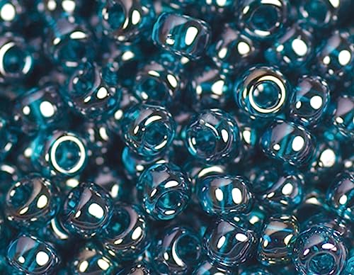 Japanische Rocaille-Perlen, glänzend, Türkis, 2,2 mm, 11/0, 100 g. von Toho