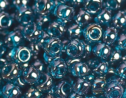 Japanische Rocaille-Perlen, glänzend, Türkis, 2,2 mm, 11/0, 100 g. von Toho