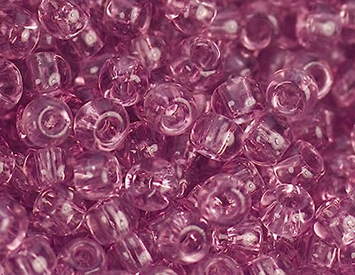 Japanische Rocaille-Perlen, transparent, Lila, 2,2 mm, 11/0, 100 g. von INNSPIRO
