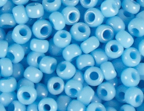 Japanische Rocaille-Perlen, undurchsichtig, blau, 2,2 mm, 11/0, 100 g. von INNSPIRO