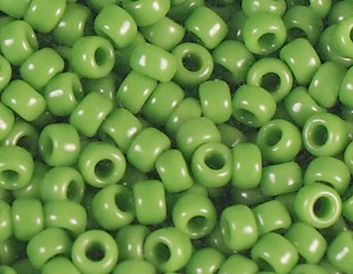 Japanische Rocaille-Perlen, undurchsichtig, grün, 2,2 mm, 11/0, 100 g. von INNSPIRO