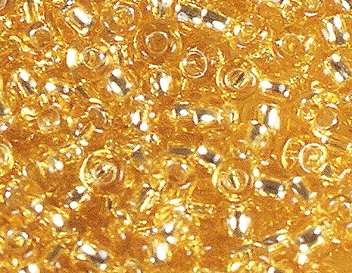 Japanische Rocaille-Perlen, vergoldet, 2,2 mm, 11/0, 100 g. von INNSPIRO