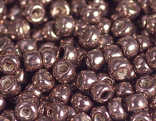 Japanische Rocaille-Perlen, verzinkt, Bronze, 2,2 mm, 11/0, 100 g. von INNSPIRO