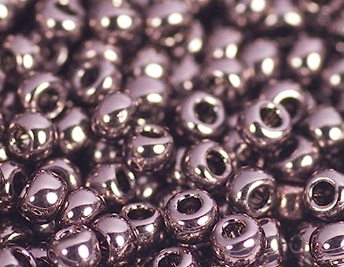 Japanische Rocaille-Perlen, verzinkt, Burgunderrot, 2,2 mm, 11/0, 100 g. von INNSPIRO
