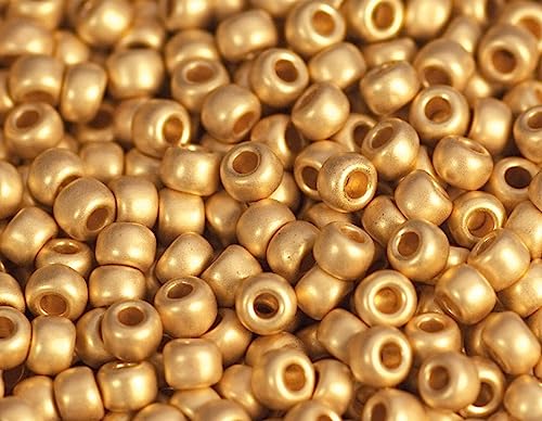Japanische Rocailleperlen, echtes Gold, matt, 2,2 mm, 11/0, 100 g. Japanische Rocailleperlen, echtes Gold, matt, 2,2 mm, 11/0, 100 g. von Toho