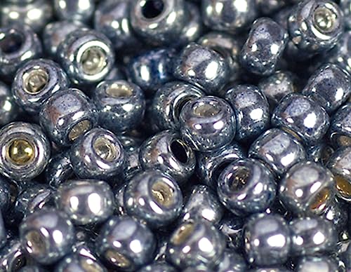 Japanische Rocailles Perlen, verzinkt, blau, 2,2 mm, 11/0, 100 g. von INNSPIRO
