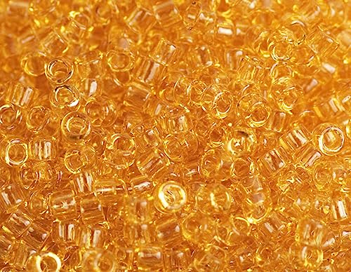 Japanische Schatz Zylinder Perlen transparent Gold 1,8mm.11/0 100g Japanische Schatz Zylinder Perlen transparent Gold 1,8mm.11/0 100g von Toho