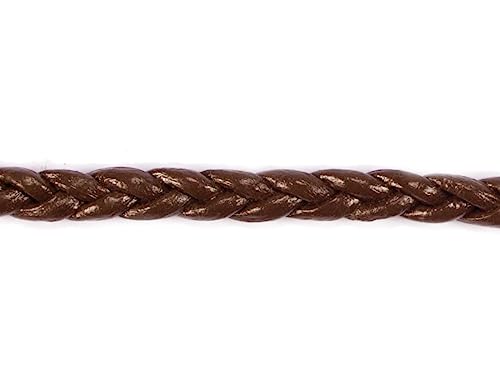 Kordel aus Naturleder, geflochten, 3 Fäden, braun, 2,5 x 4,0 mm. 2 m. Kordel aus Naturleder, geflochten, 3 Fäden, braun, 2,5 x 4,0 mm. 2 m. von INNSPIRO
