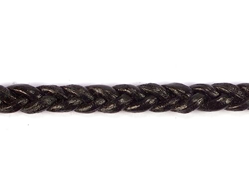 Kordel aus Naturleder, geflochten, 3 Fäden, schwarz, 2,5 x 4,0 mm. 2 m. Kordel aus Naturleder, geflochten, 3 Fäden, schwarz, 2,5 x 4,0 mm. 2 m. von INNSPIRO