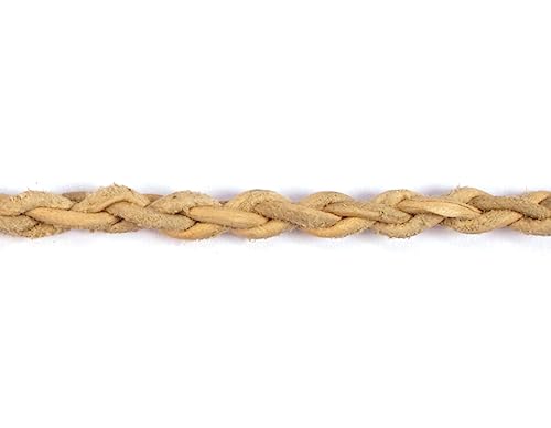 Kordel aus Naturleder, geflochten, 4 Fäden, 4 mm. 2 m. Kordel aus Naturleder, geflochten, 4 Fäden, 4 mm. 2 m. von INNSPIRO