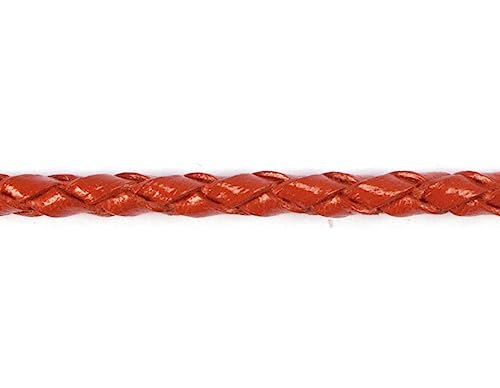 Kordel aus Naturleder, geflochten, rot, 4 mm. 2 m. Kordel aus Naturleder, geflochten, rot, 4 mm. 2 m. von INNSPIRO