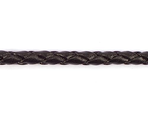 Kordel aus Naturleder, geflochten, schwarz, 4 mm. 2 m. Kordel aus Naturleder, geflochten, schwarz, 4 mm. 2 m. von INNSPIRO