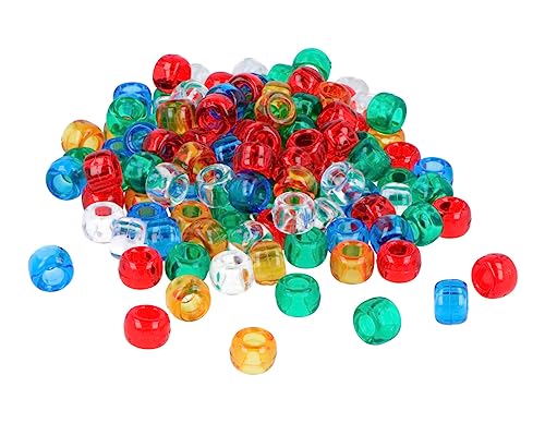 Kunststoffperlen Johannisbeere, mehrfarbig, transparent, Durchmesser: 9 mm, ca. 400 U, Durchmesser: 4 mm von INNSPIRO