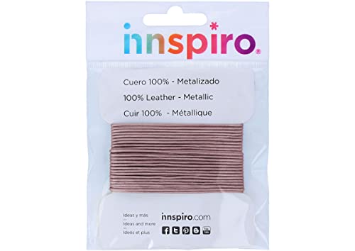 INNSPIRO Lederband, metallisch, rosa, 1,5 mm, 5 m. von INNSPIRO