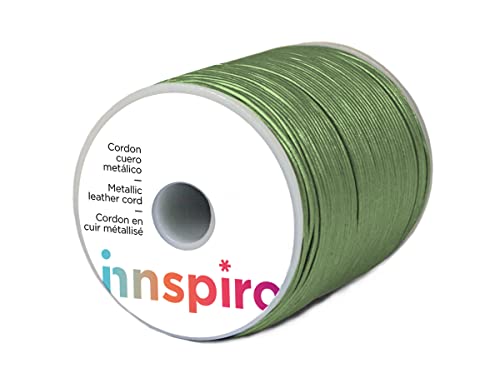Lederschnur, grün, Metall, 2,0 mm, 100 m. von INNSPIRO