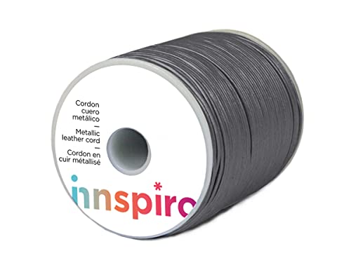 Lederschnur aus Metall, Antik-Silber, 1,0 mm, 100 m. von INNSPIRO