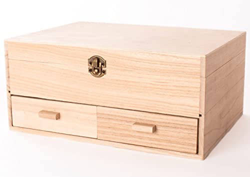 INNSPIRO Balsa Holz Nähkasten mit Schubladen 37 x 21,5 x 14 cm, 244 von INNSPIRO