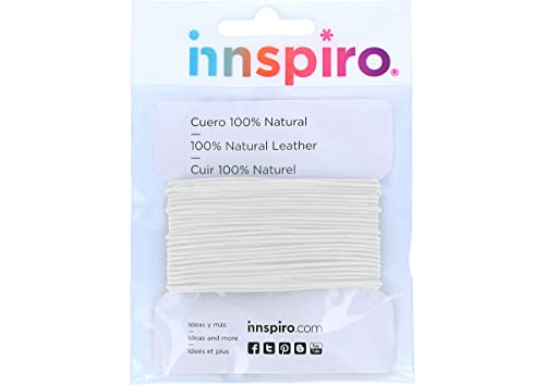 Naturlederband, Weiß, 1,0 mm, 5 m. von INNSPIRO