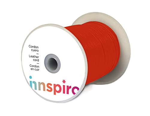 Naturlederschnur, Rot, 2,0 mm, 100 m. von INNSPIRO