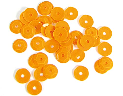 Orange, blickdichte Pailletten, 7 mm, 500 g, 37500 U, ca. von INNSPIRO