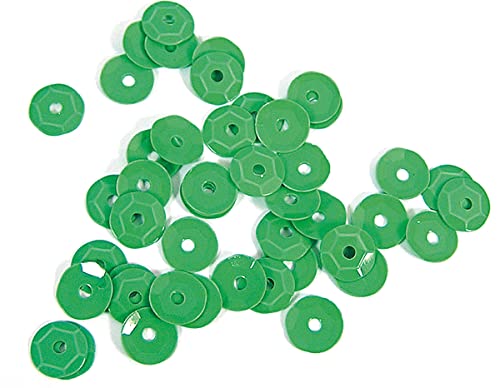 Pailletten, blickdicht, grün, 7 mm, 500 g, 37500 U, ca. von INNSPIRO