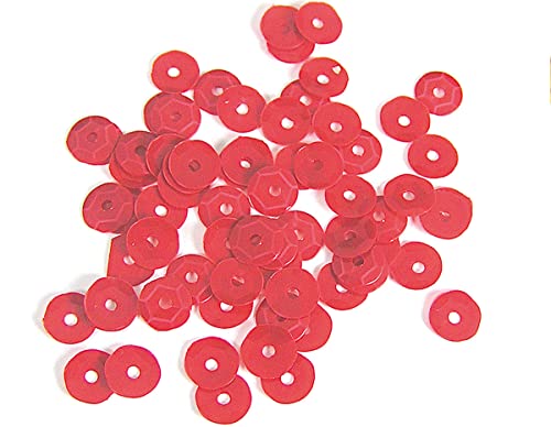 Pailletten, blickdicht, rot, 7 mm, 500 g, 37500 U, ca. von INNSPIRO