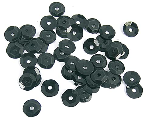 Pailletten, blickdicht, schwarz, 7 mm, 500 g, 37500 U, ca. von INNSPIRO