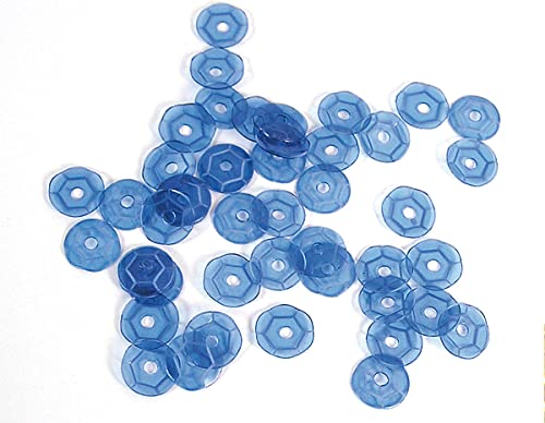 Pailletten, transparent, Marineblau, 7 mm, 500 g, 37500 U, ca. von INNSPIRO