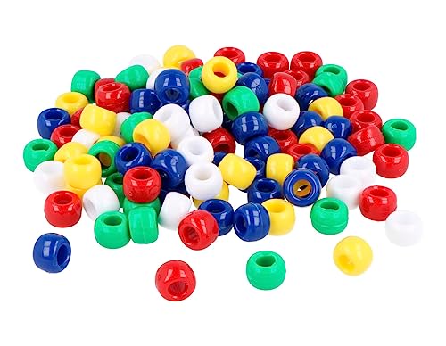 Perlen aus Kunststoff, Johannisbeere, mehrfarbig, blickdicht, Durchmesser 9 mm, Durchmesser ca. 400 U, Dose von INNSPIRO
