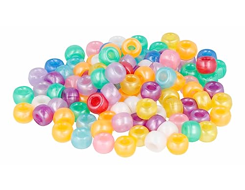 Perlen aus Öko-Kunststoff. Johannisbeere, mehrfarbig, Durchmesser 9 mm. Innendurchmesser: 4 mm. ca. 1000 Stück von INNSPIRO