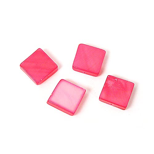 Perlenmuschel, quadratisch, glänzend, rot, 30 x 30 mm, 250 g, 37 u, ca. von INNSPIRO