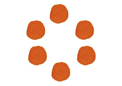 Pompons aus Polypropylen, Orange, 25 mm, 50 Stück. von INNSPIRO