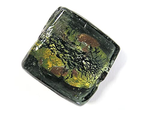 Quadratische Glasperlen grün 2,2 x 2,2 x 0,8 cm, 500 g, 500 u, ca. von INNSPIRO