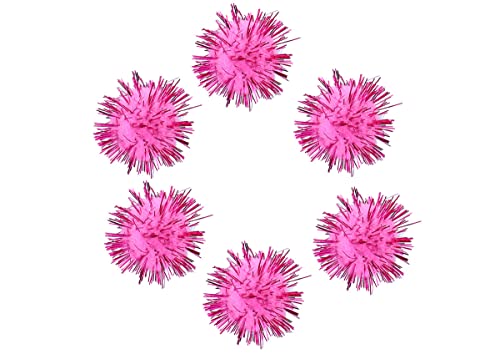 Rosa glänzende Pompons, 25 mm, 20 Stück. von INNSPIRO