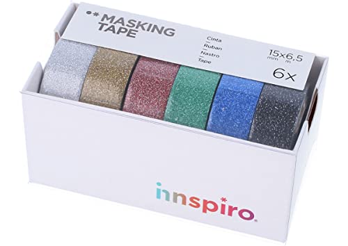 INNSPIRO Set mit 6 Klebeband, Serie Glitter von INNSPIRO