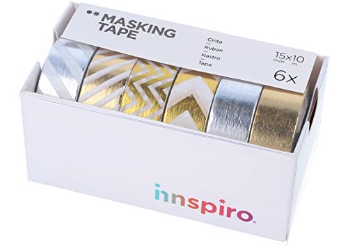 INNSPIRO Set mit 6 Klebeband, Washi Folie, Serie Metall INNSPIRO Set mit 6 Klebeband, Washi Folie, Serie Metall von INNSPIRO